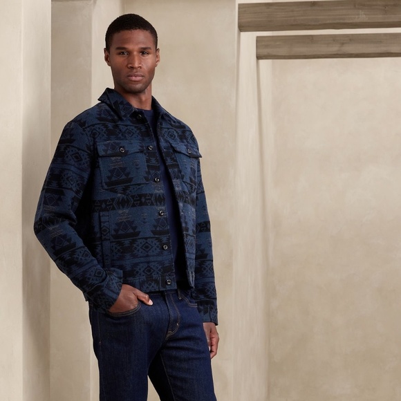 Banana Republic Other - NWT BANANA REPUBLIC MAVERICK PATTERNED TRUCKER JACKET